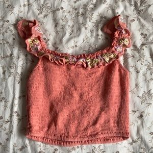 Pink Ribbed Tank Top